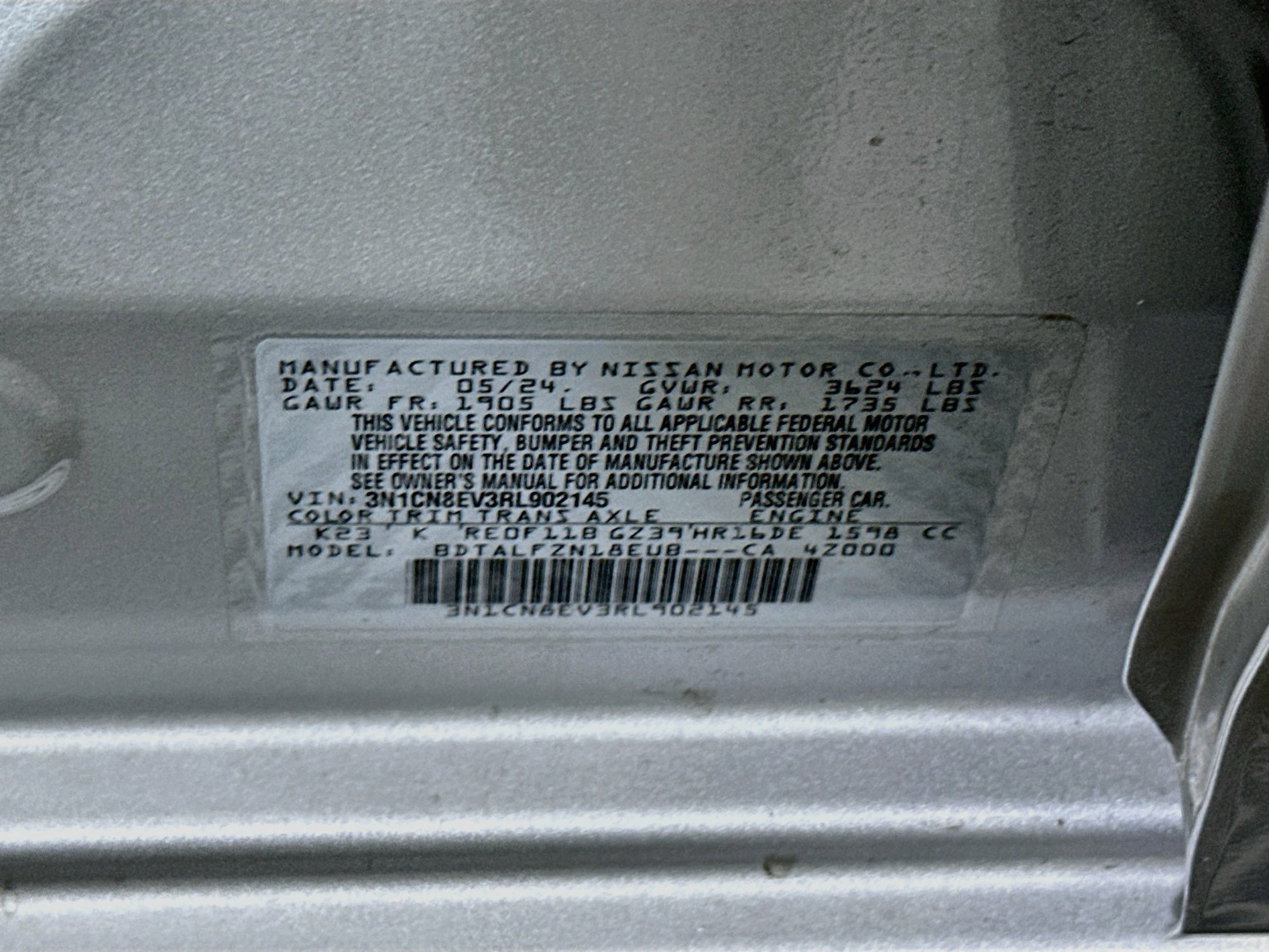 Used 2024 Nissan Versa SV FWD image 12
