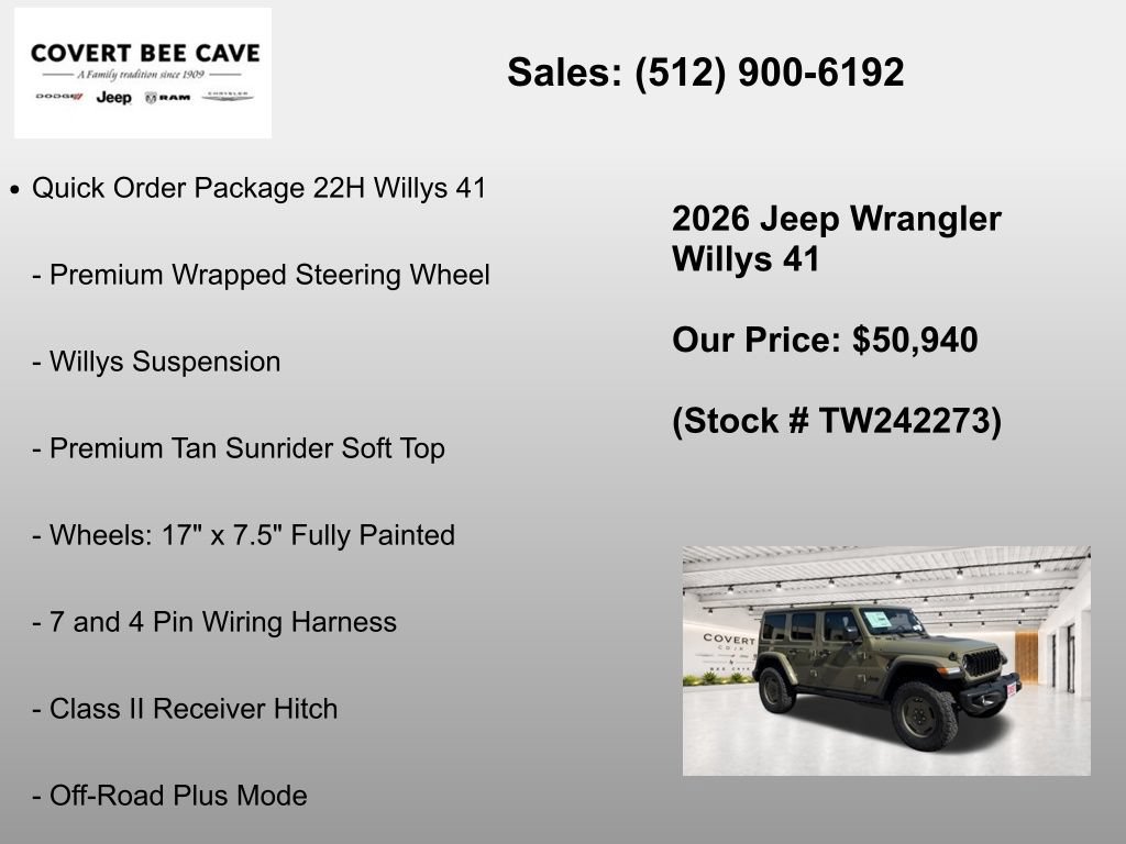 New 2026 Jeep Wrangler Unlimited Sport AWD/4WD image 31