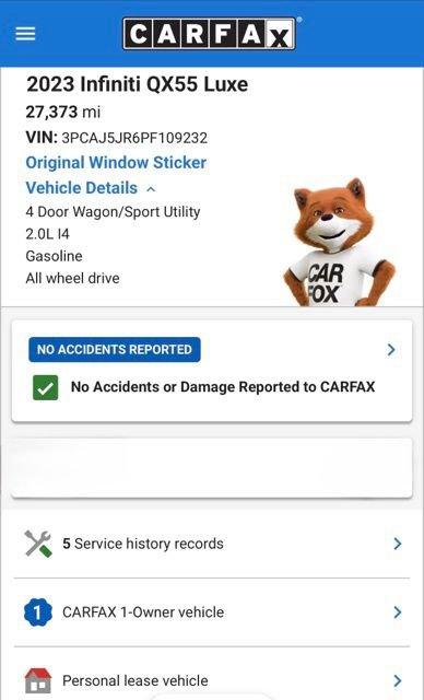 Used 2023 INFINITI QX55 Luxe w/ Cargo Package image 4