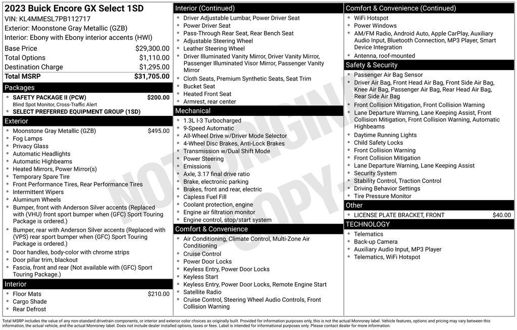 Used 2023 Buick Encore GX Select w/ Safety Package II image 4
