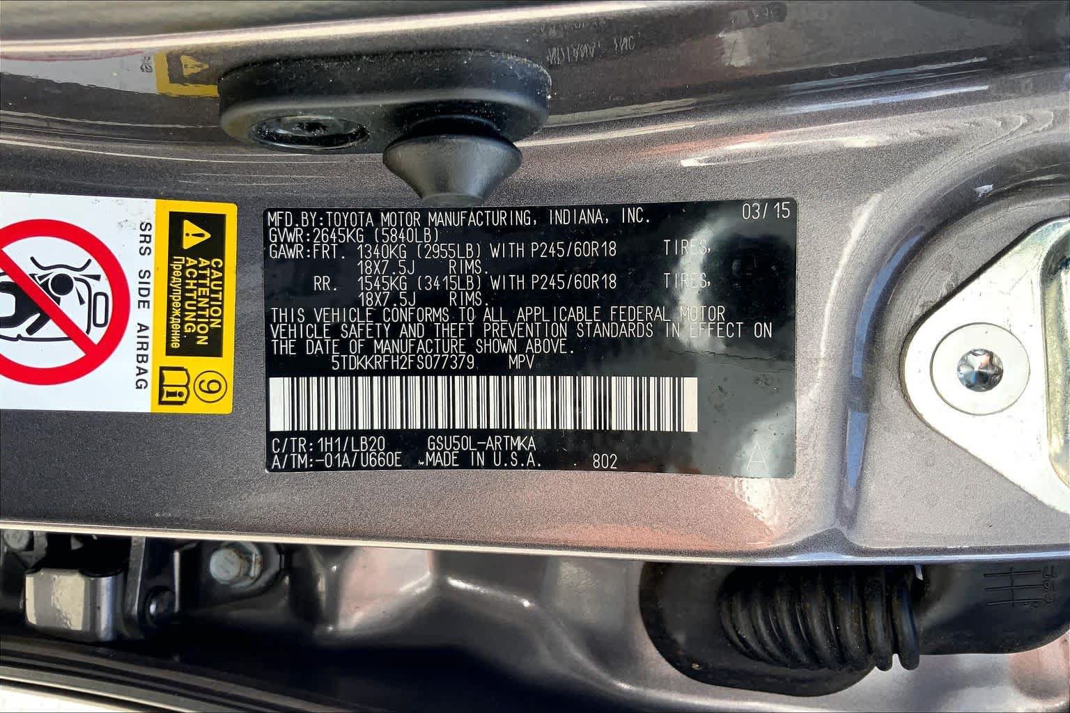 Used 2015 Toyota Highlander XLE FWD image 36