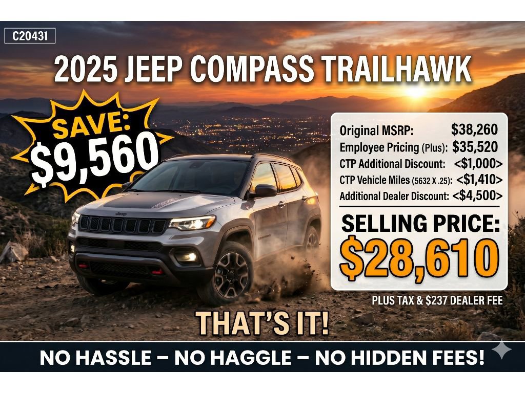 New 2025 Jeep Compass Trailhawk w/ Sun & Sound Group AWD/4WD image 2