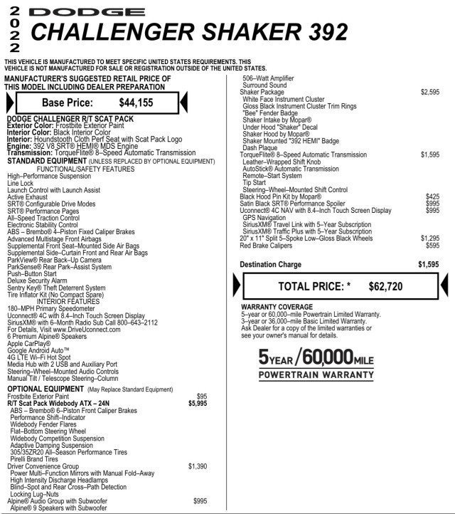 Used 2022 Dodge Challenger R/T Scat Pack RWD image 2
