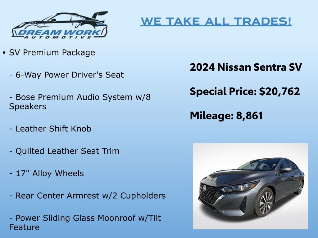 Used 2024 Nissan Sentra SV w/ SV Premium Package image 2
