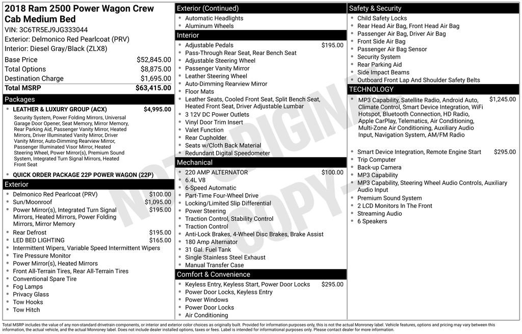 Used 2018 RAM 2500 Power Wagon w/ Leather & Luxury Group image 41