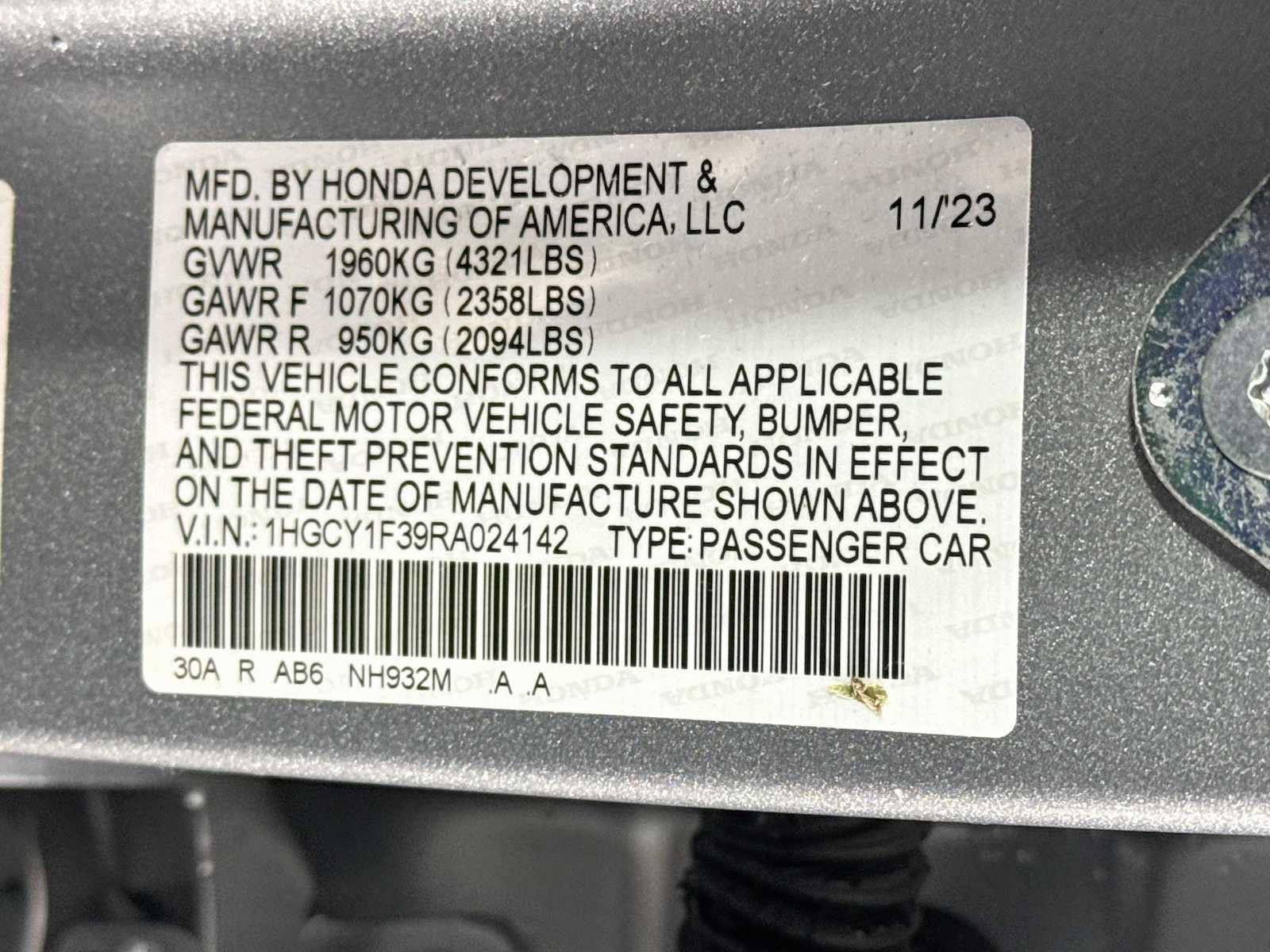 Certified 2024 Honda Accord EX image 27