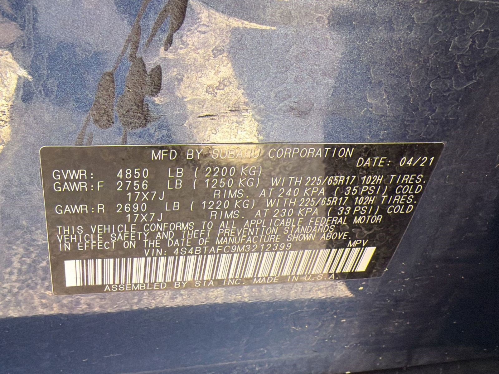 Used 2021 Subaru Outback Premium w/ Popular Package #1 image 19