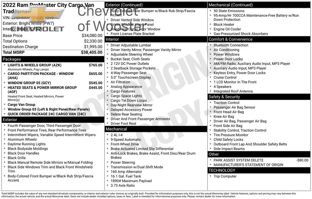 Used 2022 RAM ProMaster City Tradesman w/ Lights & Wheels Group FWD image 35