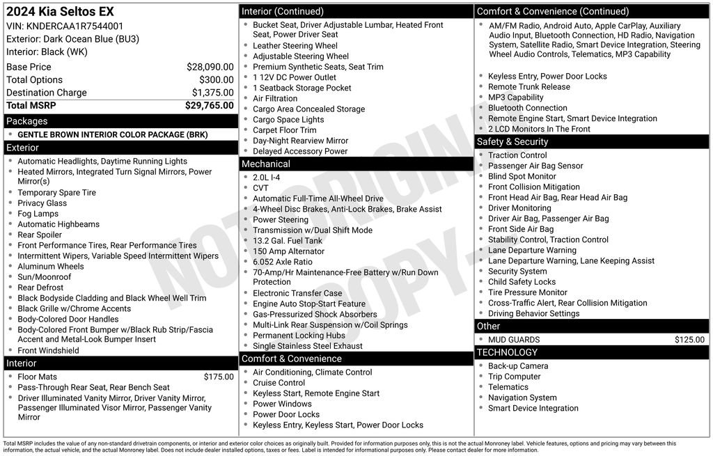 Used 2024 Kia Seltos EX AWD/4WD image 7