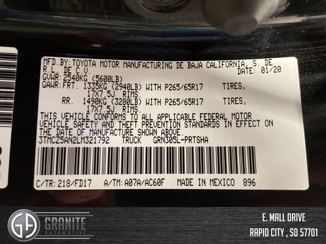 Used 2020 Toyota Tacoma TRD Sport w/ Technology Package image 27