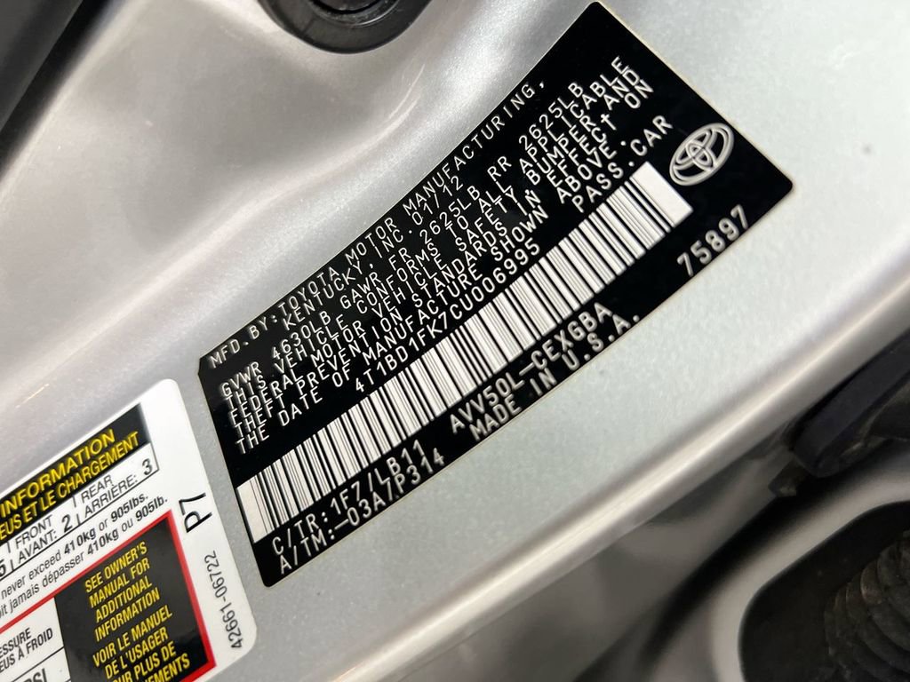 Used 2012 Toyota Camry XLE w/ Leather Pkg FWD image 28