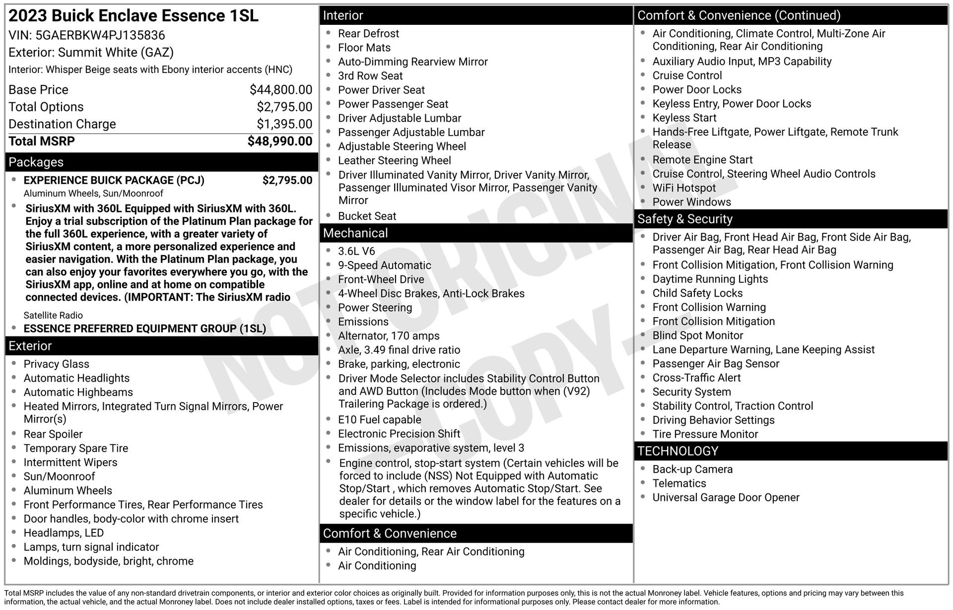 Used 2023 Buick Enclave Essence w/ Experience Buick Package FWD image 42