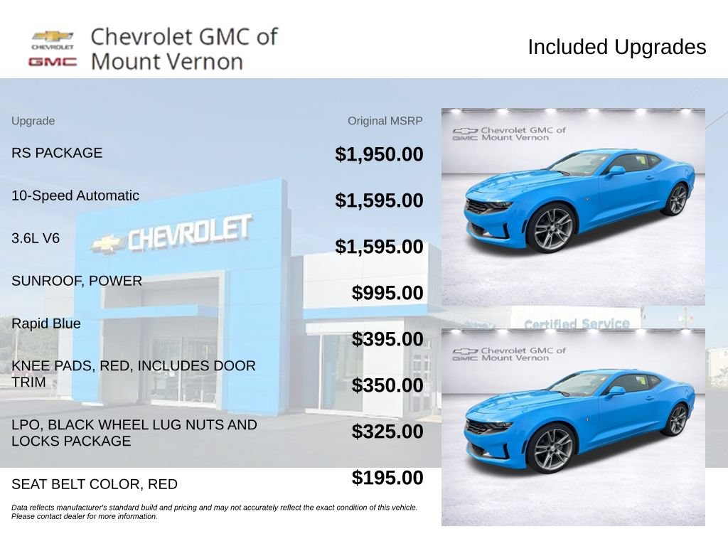 Used 2023 Chevrolet Camaro LT w/ RS Package RWD image 6