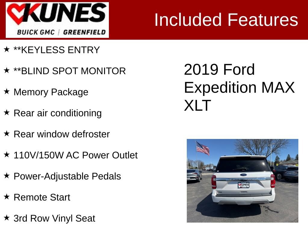 Used 2019 Ford Expedition Max XLT w/ Equipment Group 202A image 3