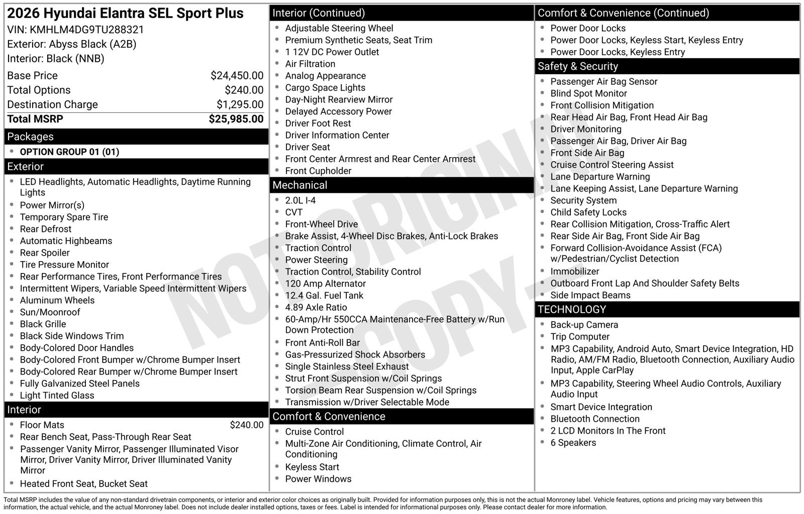 New 2026 Hyundai Elantra SEL Sport FWD image 22