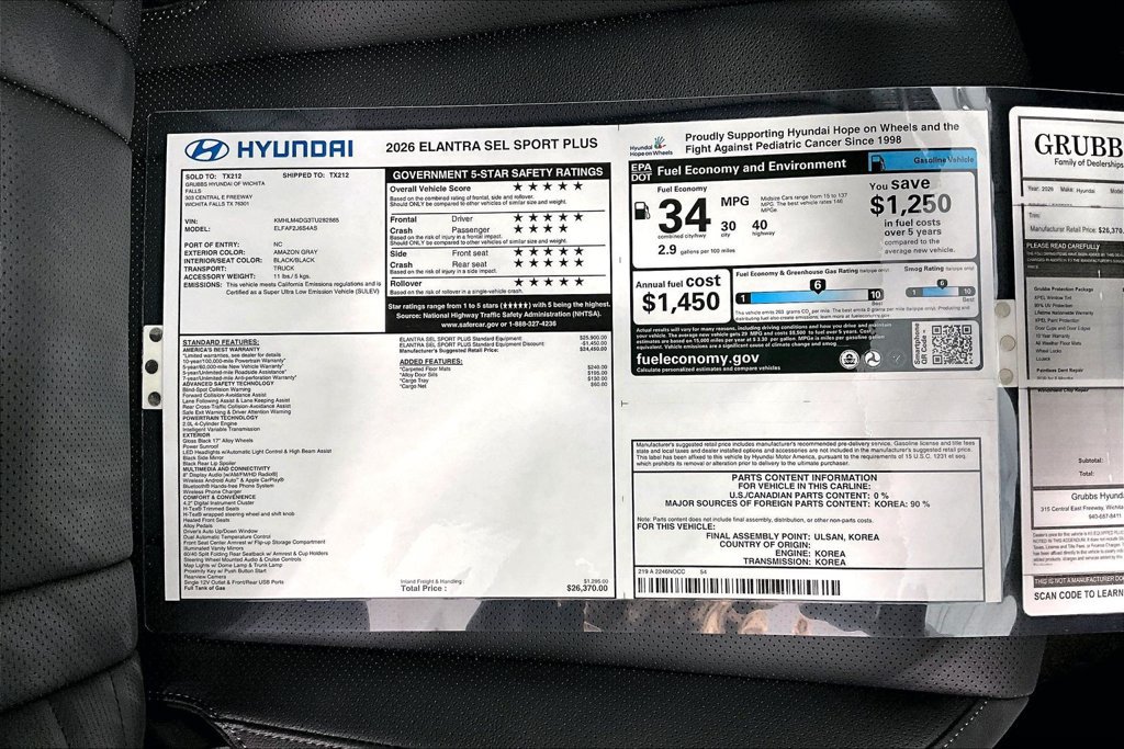New 2026 Hyundai Elantra SEL Sport FWD image 33