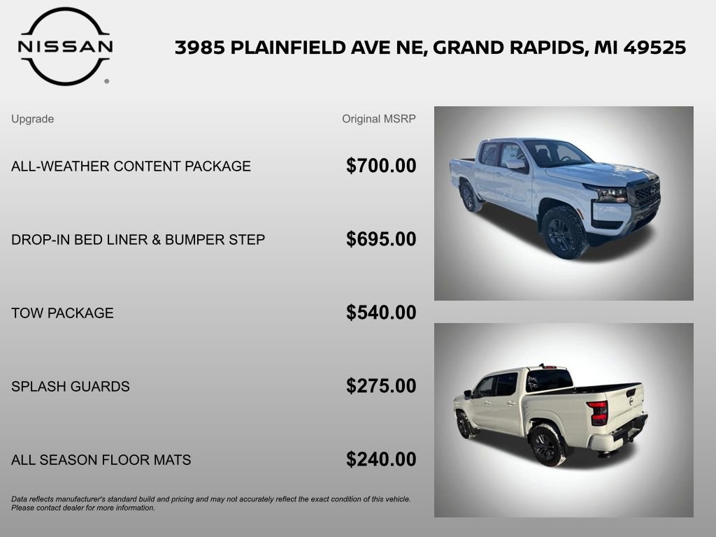 New 2026 Nissan Frontier SV w/ All-Weather Content Package image 6