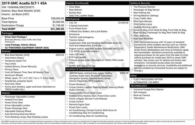 Used 2019 GMC Acadia SLT image 4