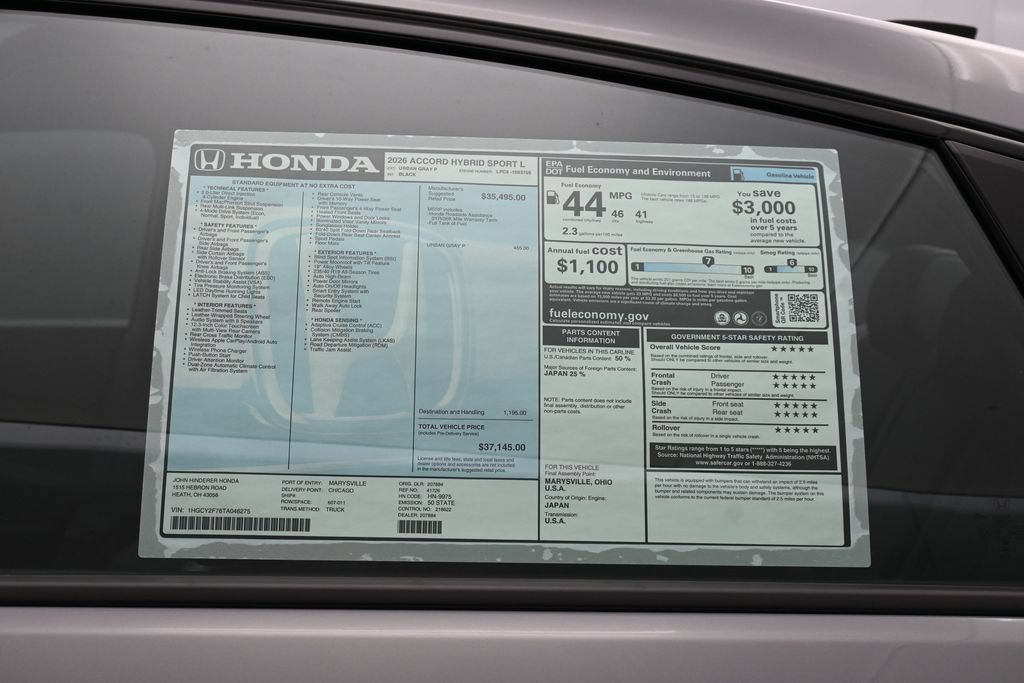 New 2026 Honda Accord Sport image 51