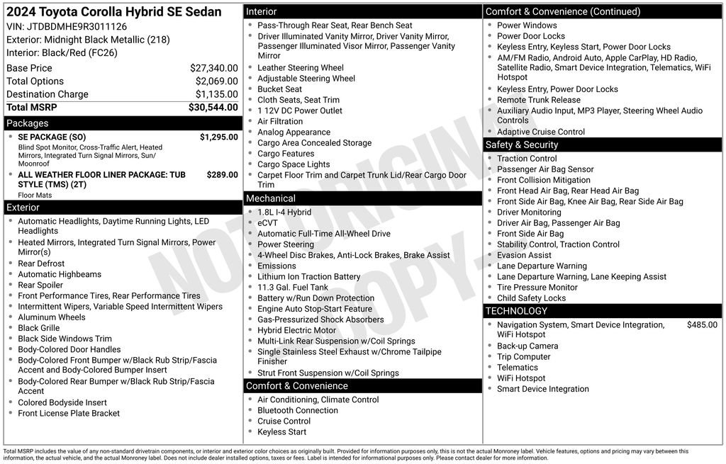 Used 2024 Toyota Corolla SE w/ SE Package image 6