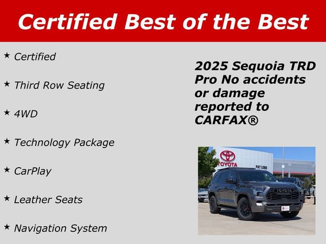 Certified 2025 Toyota Sequoia TRD Pro w/ Tow Technology Package AWD/4WD image 41