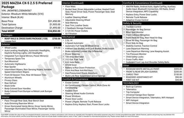 Certified 2025 MAZDA CX-5 AWD 2.5 S image 36