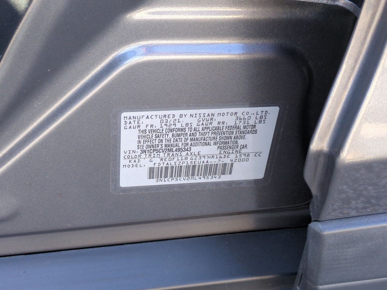 Certified 2021 Nissan Kicks SV FWD image 43