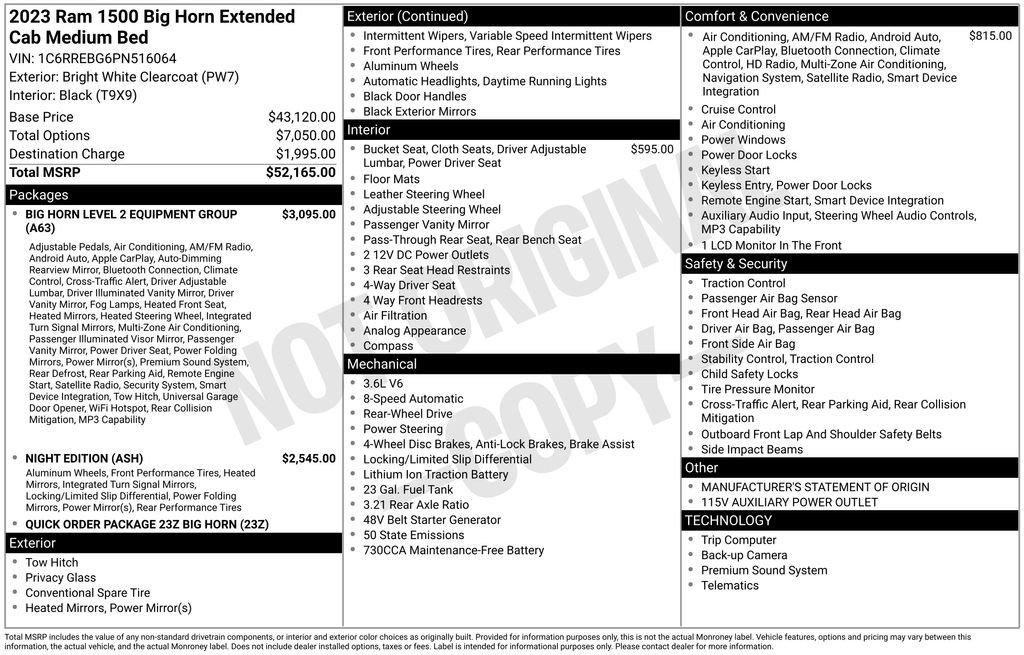 Certified 2023 RAM 1500 Big Horn RWD image 9