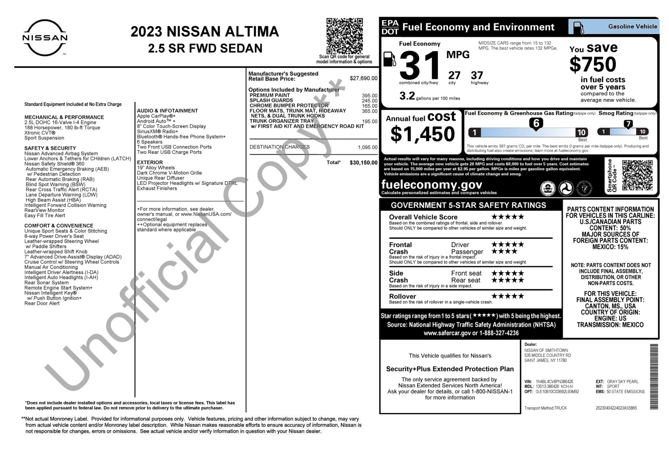 Used 2023 Nissan Altima 2.5 SR FWD image 2