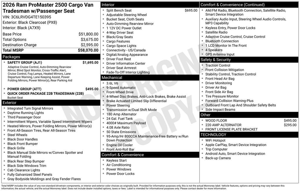 New 2026 RAM ProMaster 2500 w/ Safety Group image 35