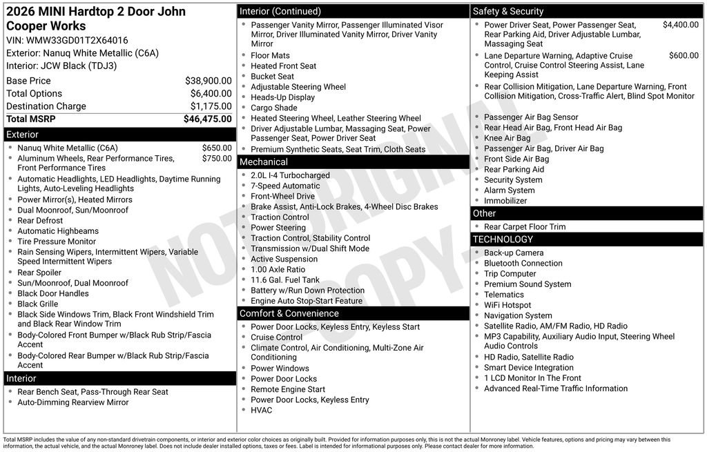 Certified 2026 MINI Cooper John Cooper Works FWD image 36