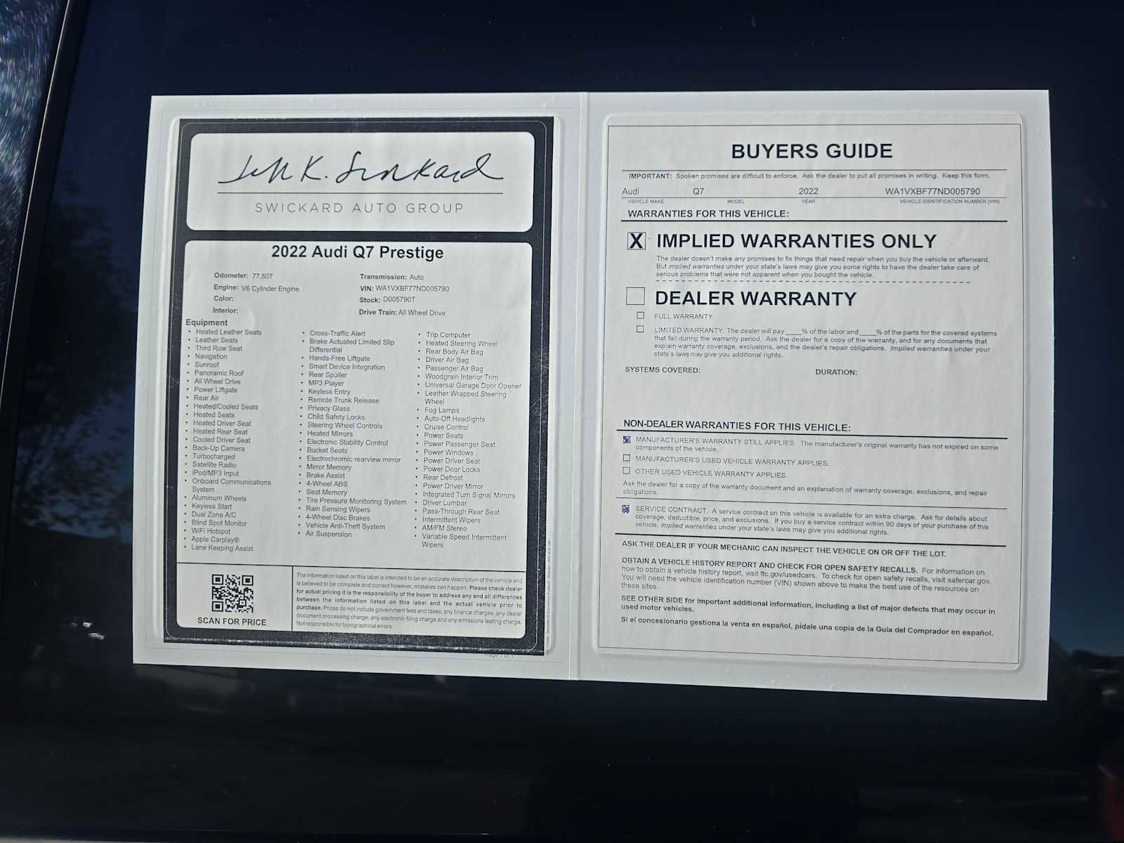 Used 2022 Audi Q7 3.0T Prestige w/ Prestige Package image 19