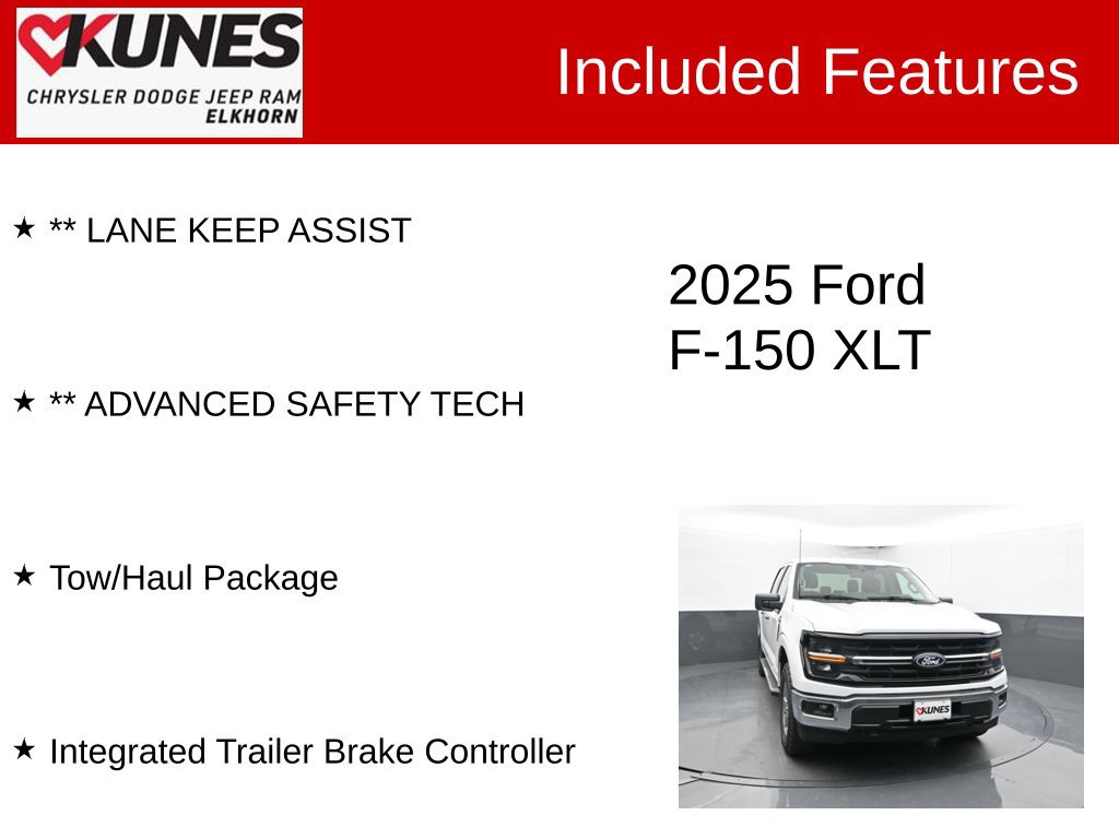 Used 2025 Ford F150 XLT w/ Equipment Group 301A Standard AWD/4WD image 3