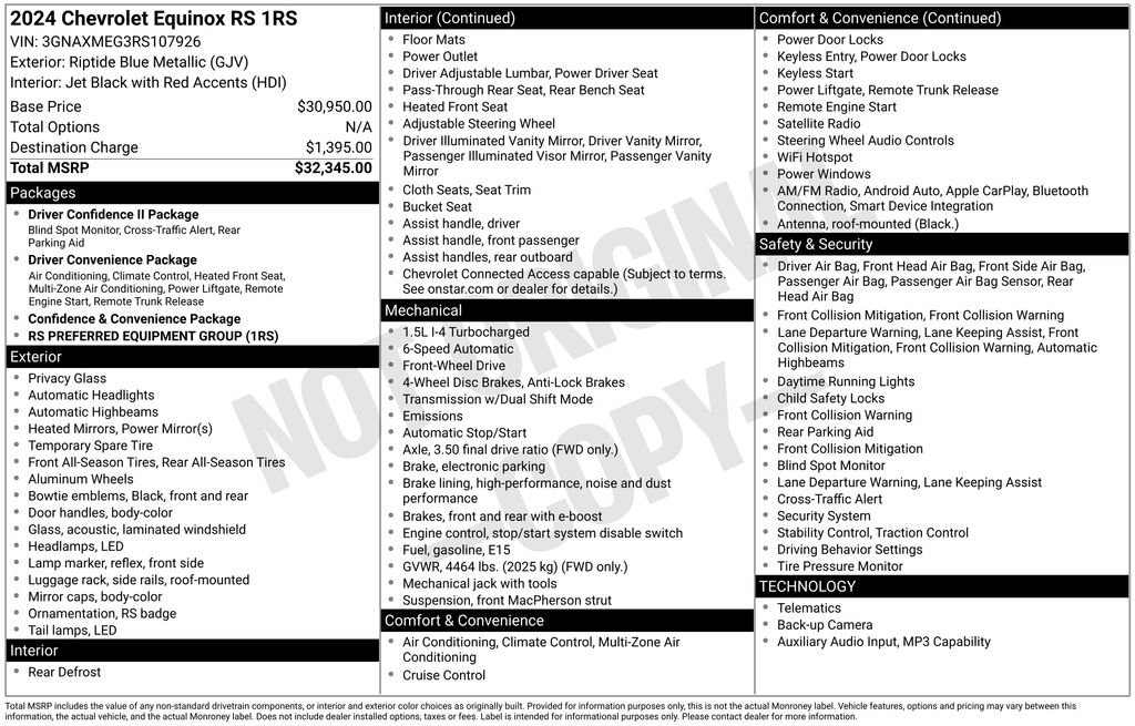 Used 2024 Chevrolet Equinox RS FWD image 4