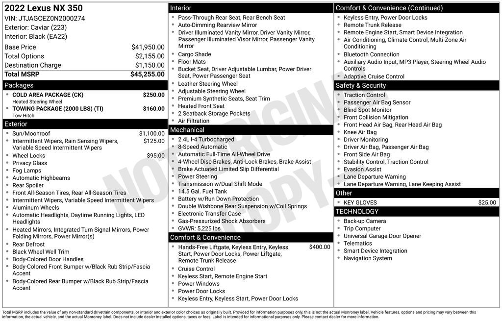 Used 2022 Lexus NX 350 AWD w/ Cold Area Package image 6