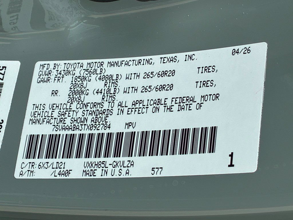 Used 2026 Toyota Sequoia Limited AWD/4WD image 44