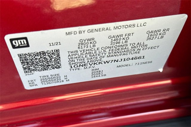 Used 2022 Chevrolet Traverse Premier w/ LPO, Floor Liner Package image 59