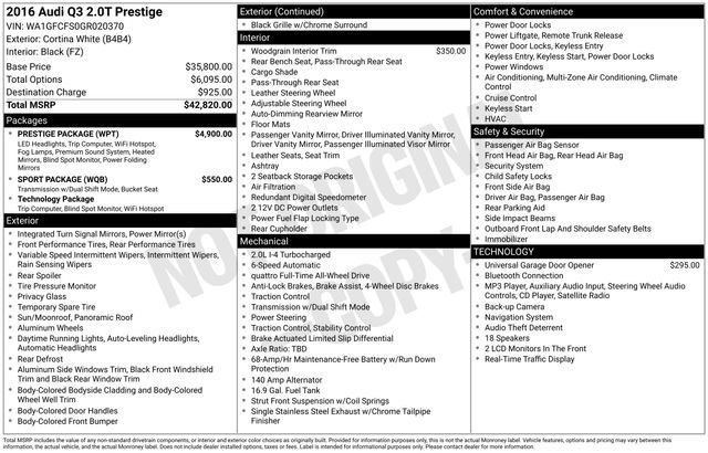 Used 2016 Audi Q3 2.0T Prestige w/ Prestige Package AWD/4WD image 26
