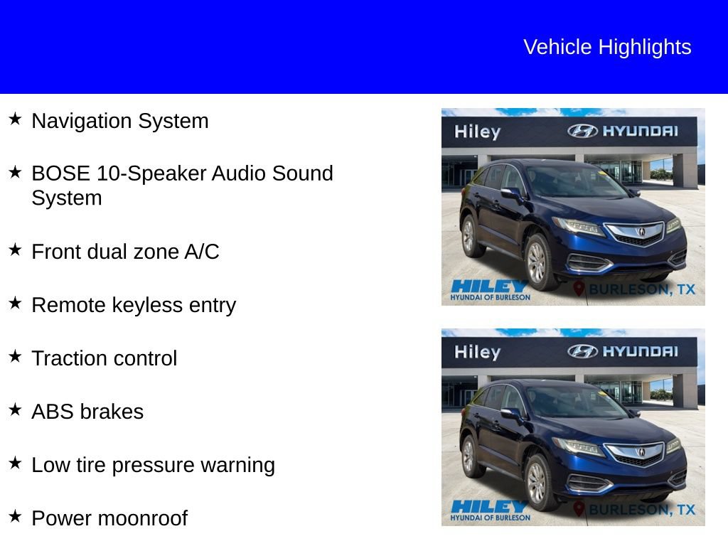 Used 2017 Acura RDX w/ Technology Package FWD image 10