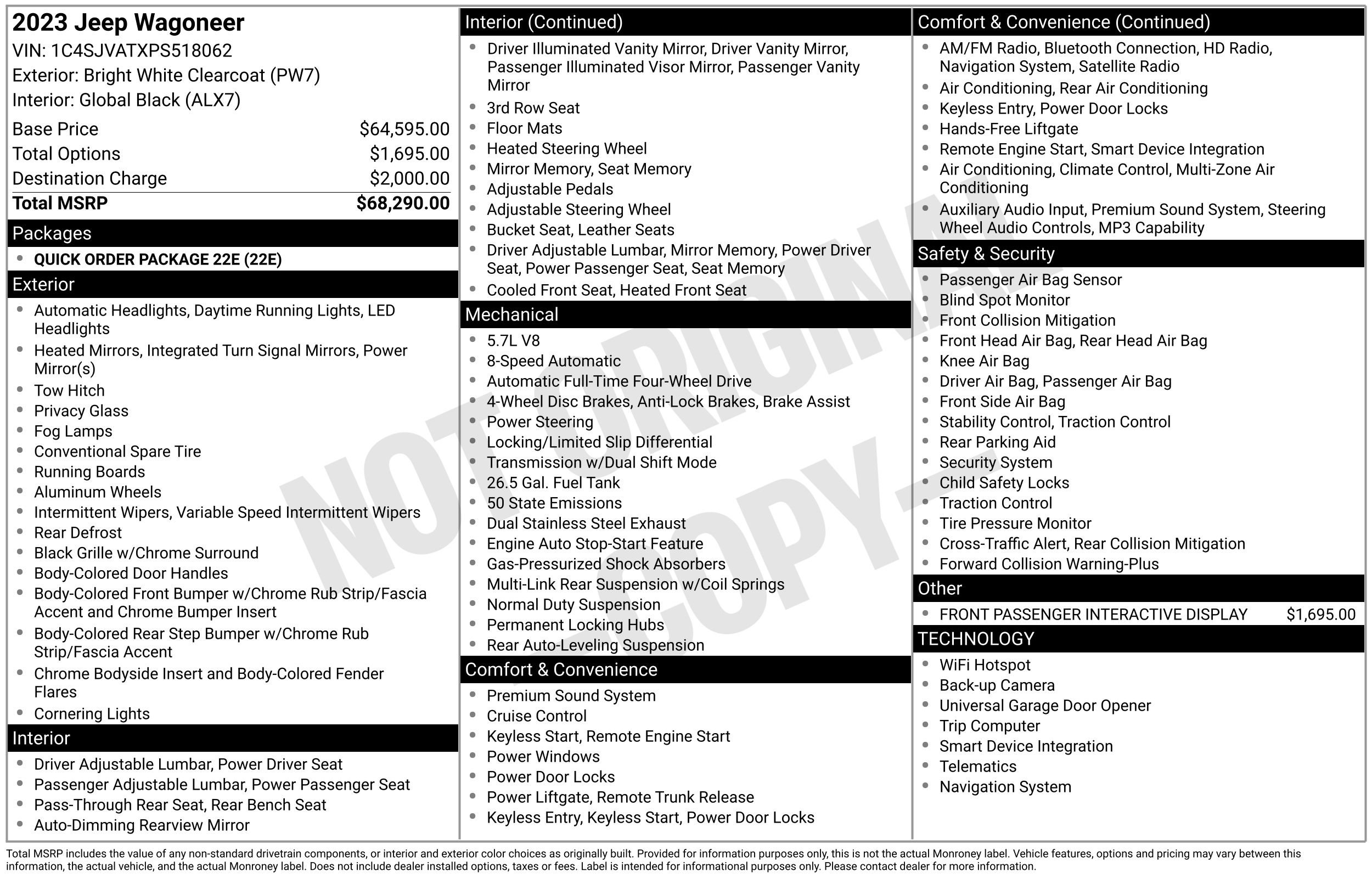 Used 2023 Jeep Wagoneer 4WD image 45