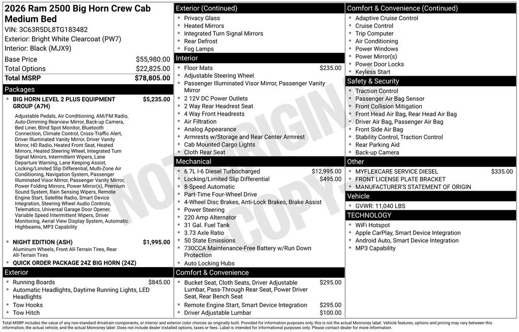 New 2026 RAM 2500 Big Horn image 4