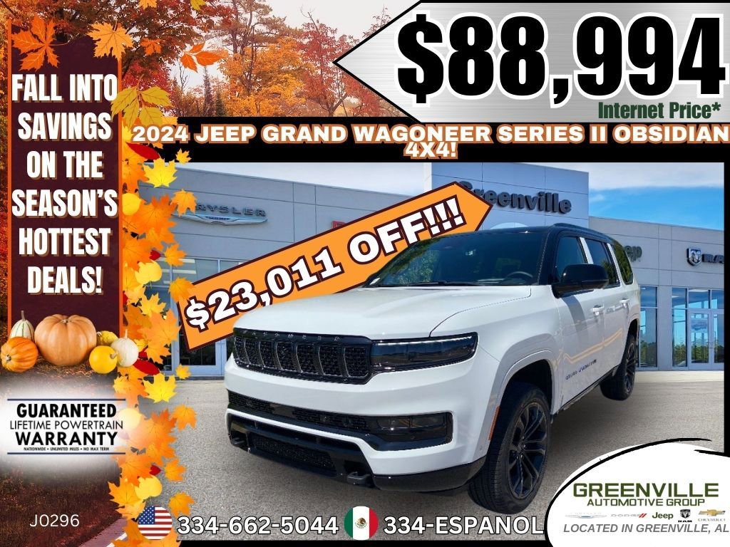 New 2024 Jeep Grand Wagoneer Series II w/ Quick Order Packagew 28T