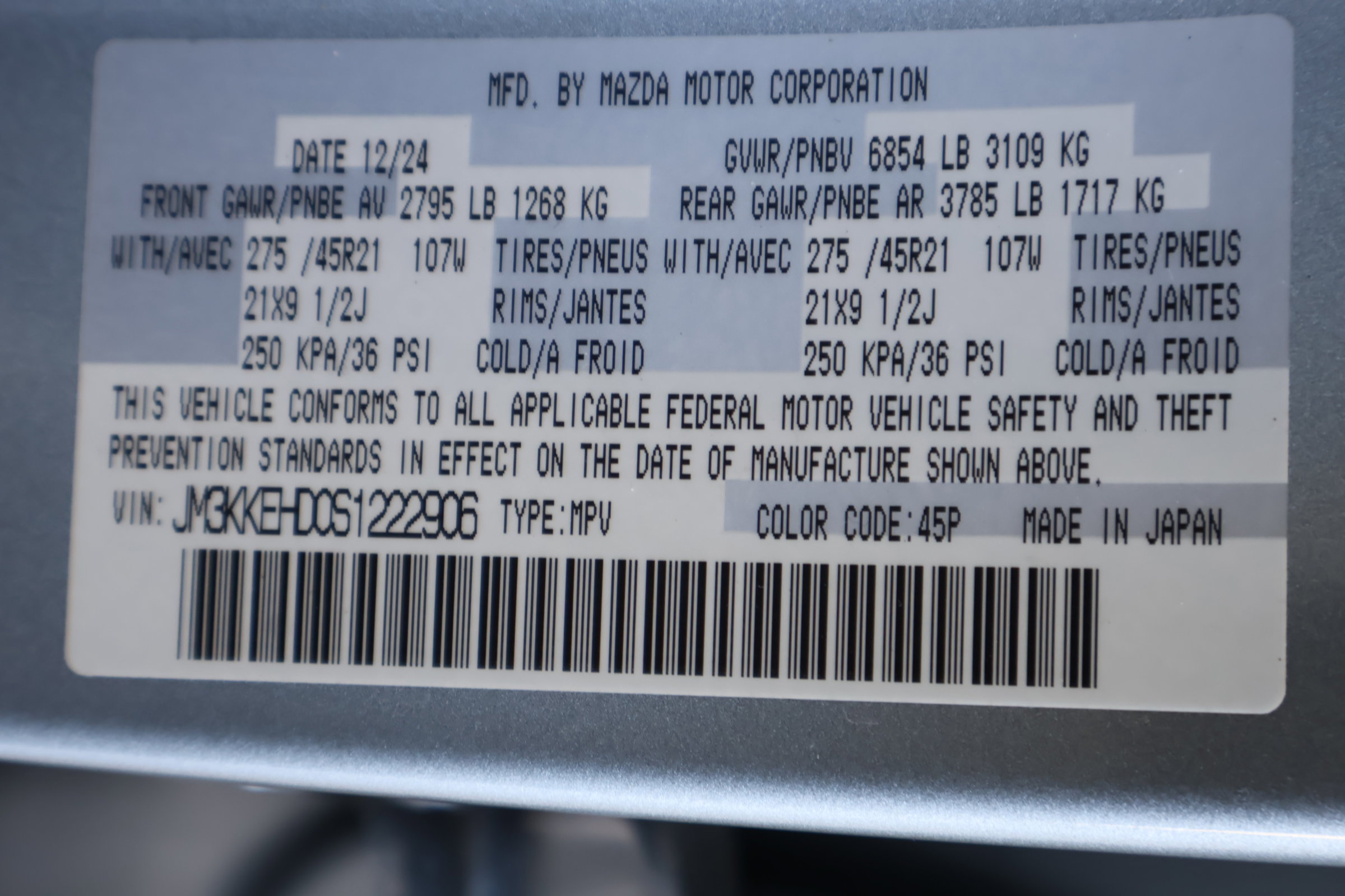 Used 2025 MAZDA CX-90 3.3 Turbo w/ Premium Plus Pkg AWD/4WD image 31