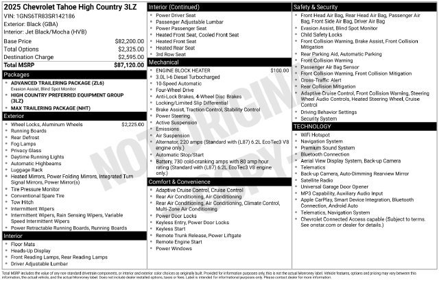 Used 2025 Chevrolet Tahoe High Country AWD/4WD image 20