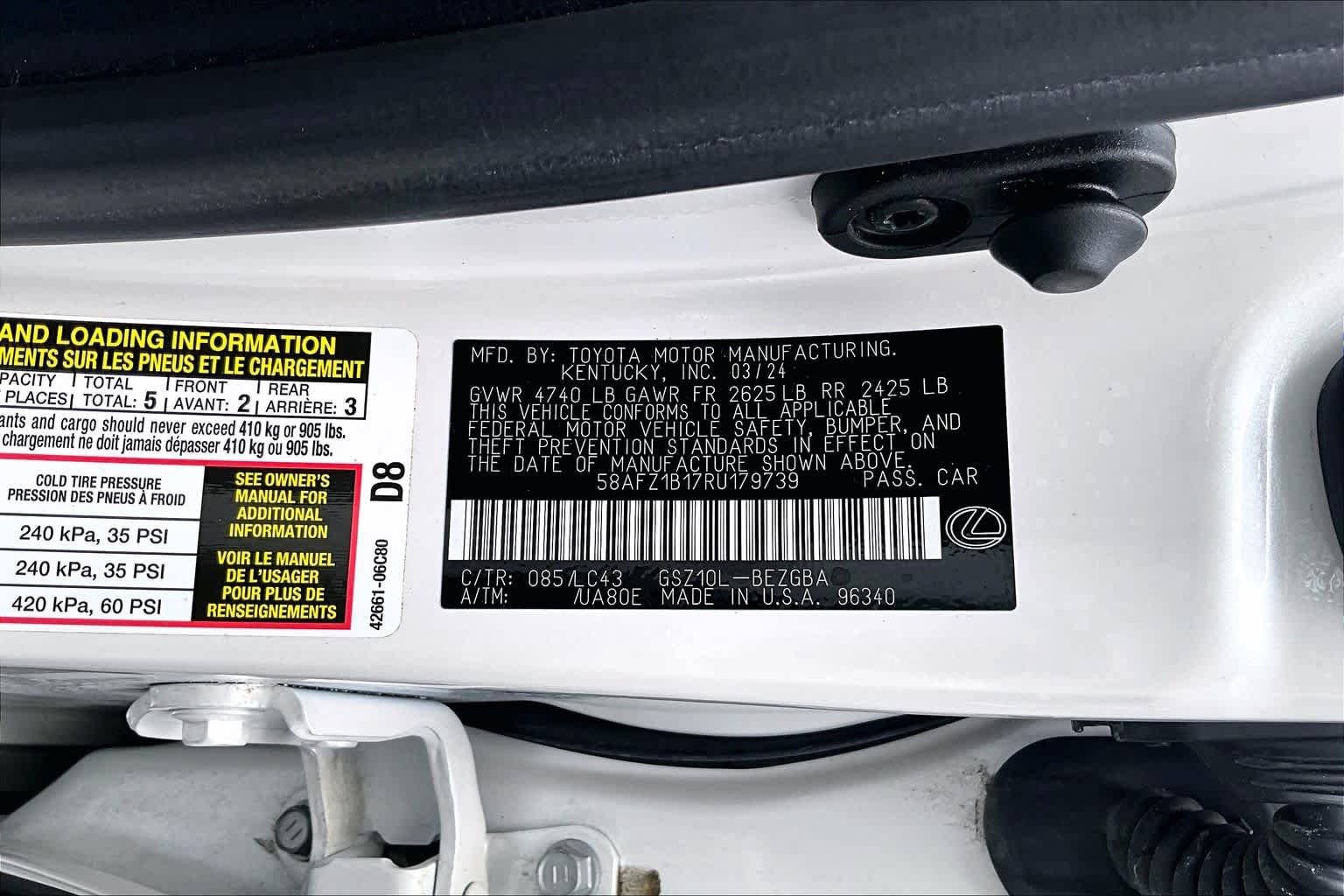Used 2024 Lexus ES 350 Ultra Luxury w/ Accessory Package (Z2) FWD image 34