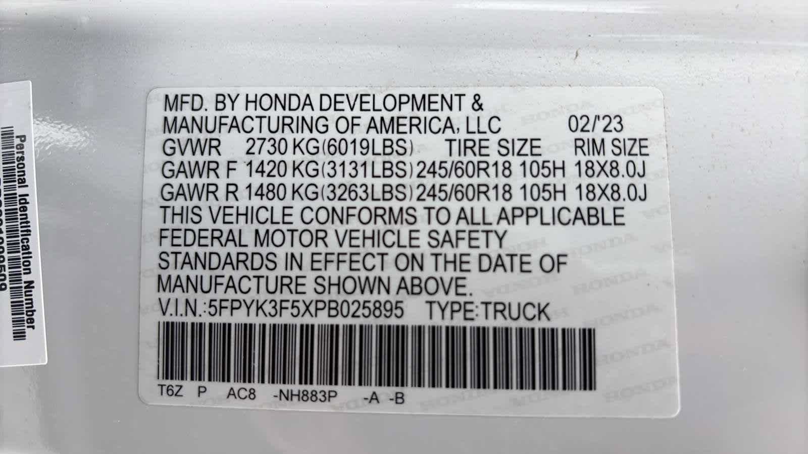 Used 2023 Honda Ridgeline RTL image 15