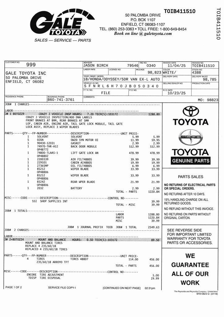 Used 2018 Honda Odyssey EX-L image 10