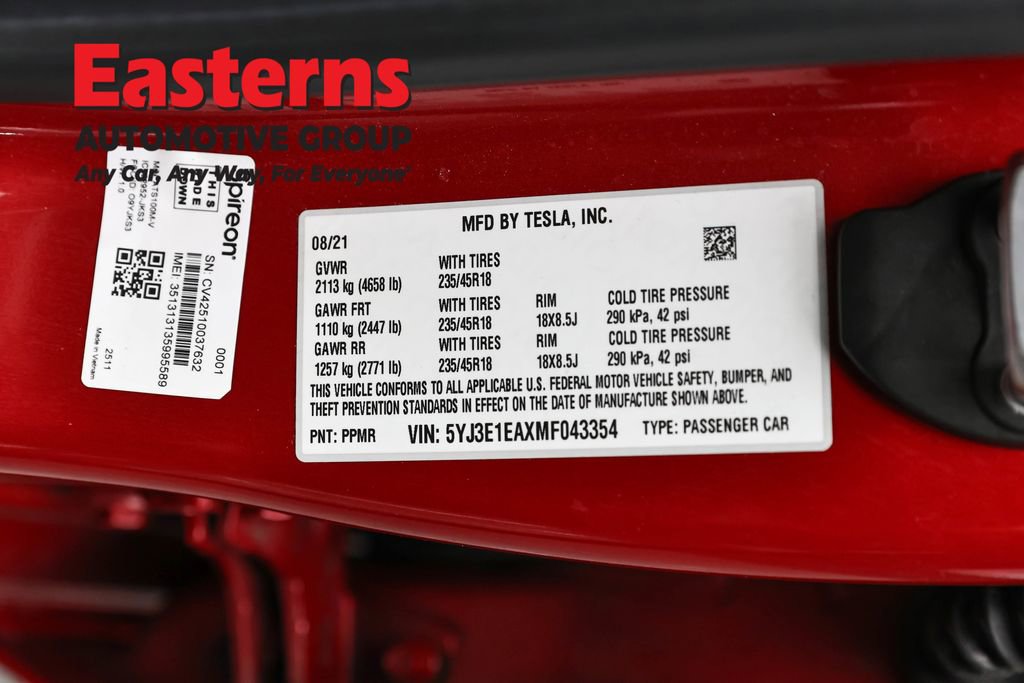 Used 2021 Tesla Model 3 Standard Range Plus image 34
