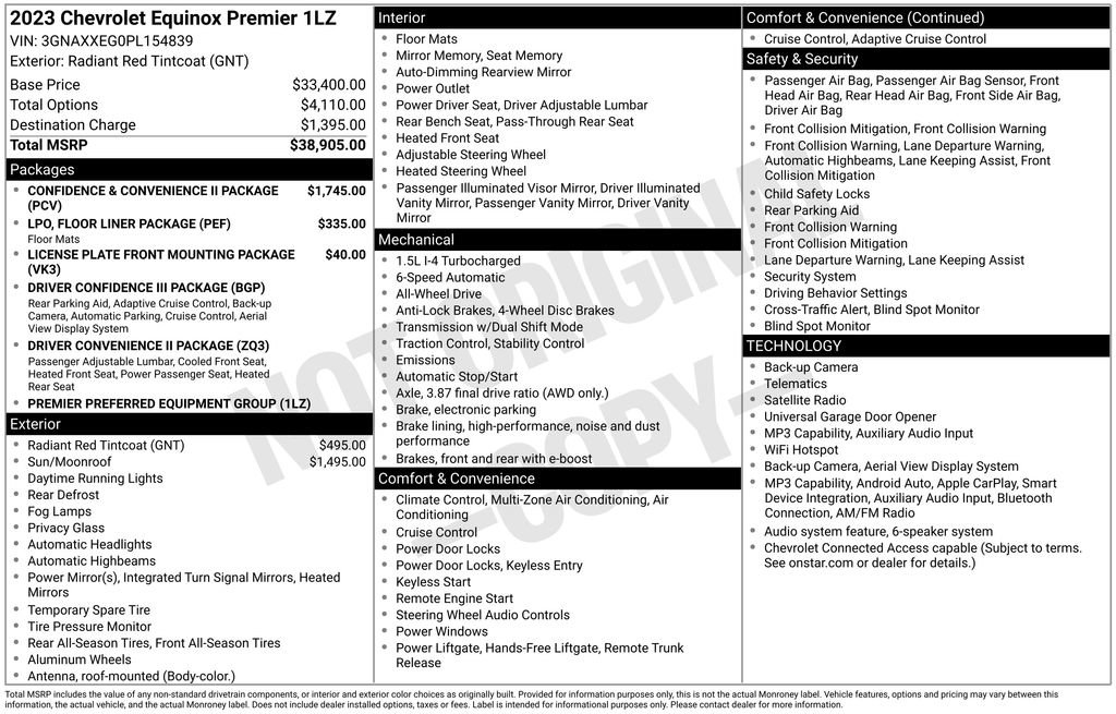 Used 2023 Chevrolet Equinox Premier AWD/4WD image 56