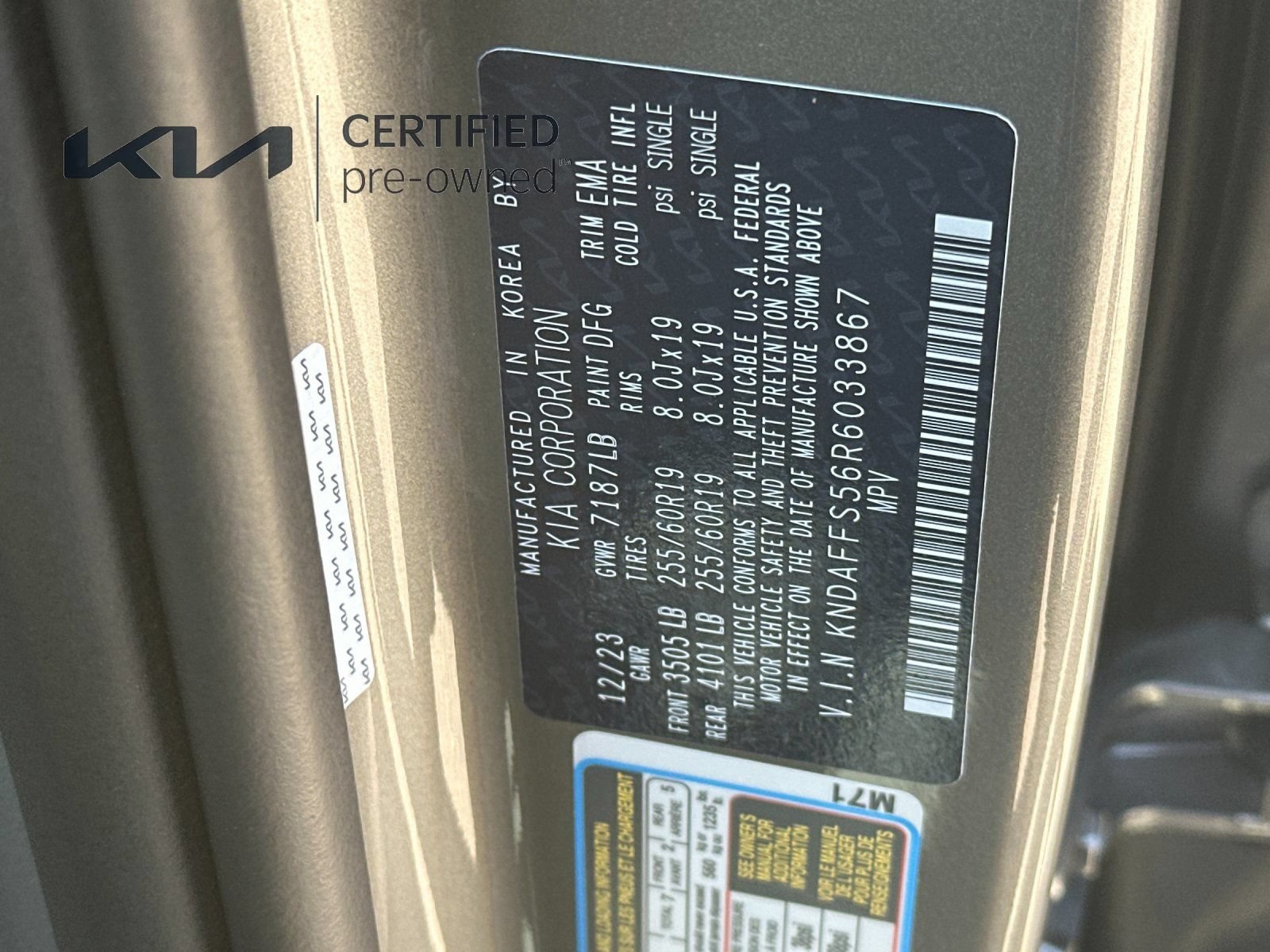 Certified 2024 Kia EV9 Wind AWD/4WD image 28